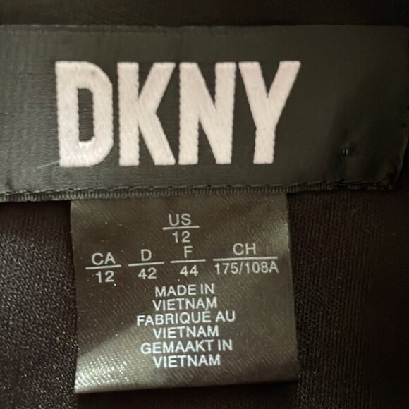 DKNY Metallic Faux-Wrap Sheath Dress sz 12 - Picture 6 of 12